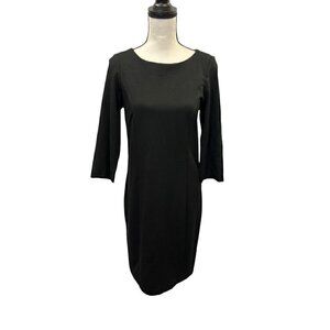 Women's Chico's Size 0 Extra Small Black Thick Jersey Sheath Dress